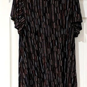 Apt. 9 Black and Brown Patterned Dress